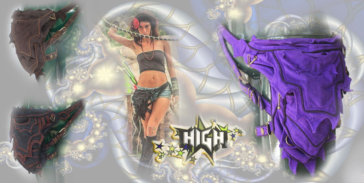 ? Authentic gemstones rawhide pixie belt Crochet Pixie Pocket Belt PATTERN: Festival Costume Utility  main image 2