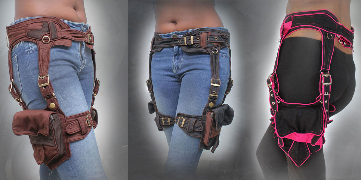 Psy Raider Belt - with leg bag pockets High Cyberfashion Psy Raider Belt - with leg bag pockets High Cyberfashion